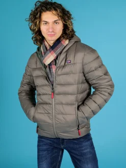 Norway Piumino da uomo con cappuccio e zip