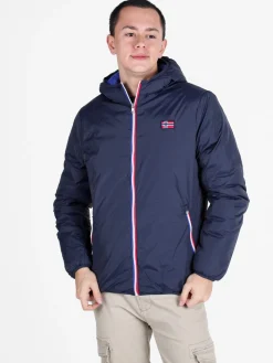 Norway Piumino da uomo reversibile con cappuccio