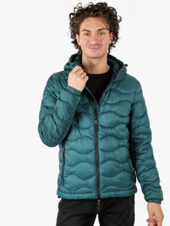 Norway Piumino leggero da uomo con cappuccio e zip - verde