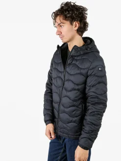Norway Piumino leggero da uomo con cappuccio e zip - nero