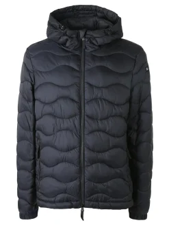 Norway Piumino leggero da uomo con cappuccio e zip - nero