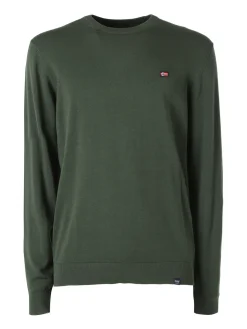 Norway Pullover da uomo in cotone con logo - militare