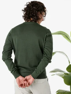 Norway Pullover da uomo in cotone con logo - militare