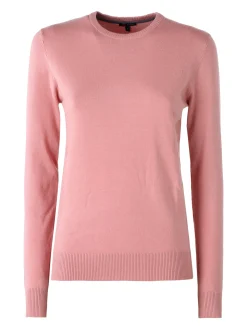 Norway Pullover girocollo da donna in maglia tinta unita - rosa