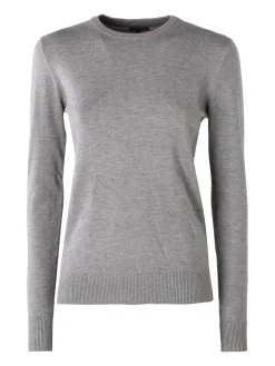 Norway Pullover girocollo da donna in maglia tinta unita - azzurro
