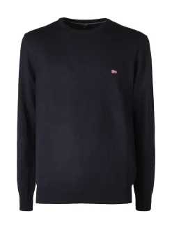 Norway Pullover girocollo da uomo in maglia - blu scuro