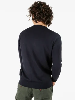 Norway Pullover girocollo da uomo in maglia - blu scuro