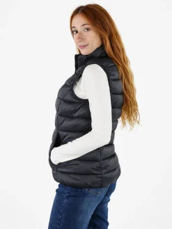 Norway Smanicato donna imbottito con zip - nero