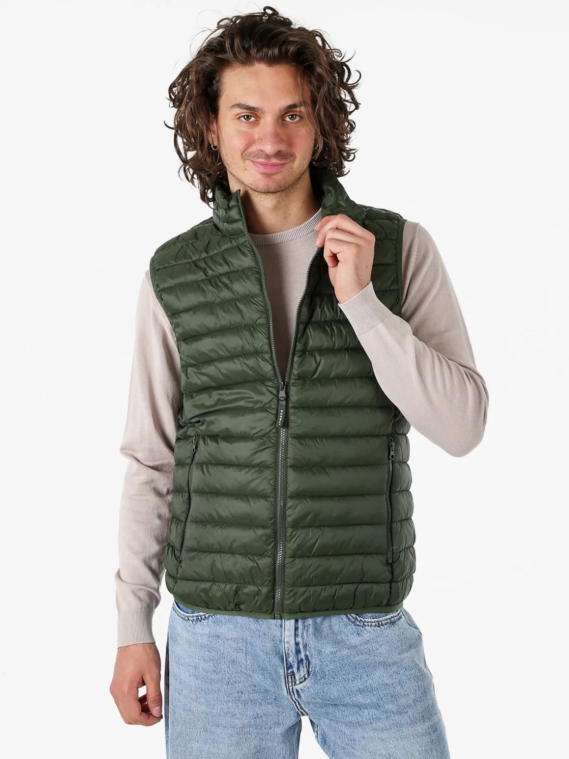 Norway Smanicato imbottito da uomo con zip - militare