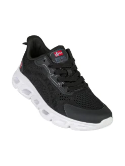 Norway Sneakers da donna sportive in tessuto - nero