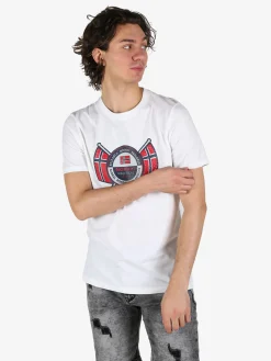 Norway T-shirt da uomo in cotone con stampa