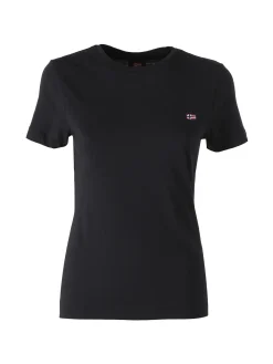 Norway T-shirt donna in cotone con logo - nero