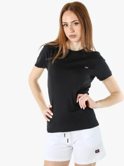 Norway T-shirt donna in cotone con logo - nero