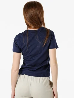 Norway T-shirt donna in cotone con logo - blu scuro