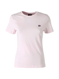 Norway T-shirt donna in cotone con logo - rosa