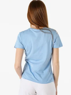 Norway T-shirt donna in cotone con logo - azzurro