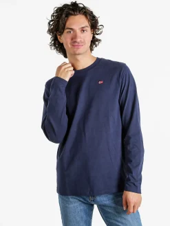 Norway T-shirt maniche lunghe da uomo in cotone - blu scuro