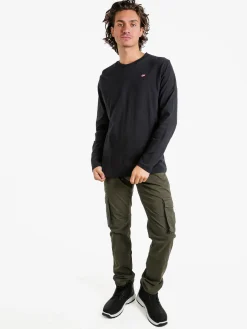 Norway T-shirt maniche lunghe da uomo in cotone - nero
