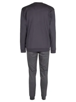 Nottingham Pigiama lungo da uomo in cotone interlock