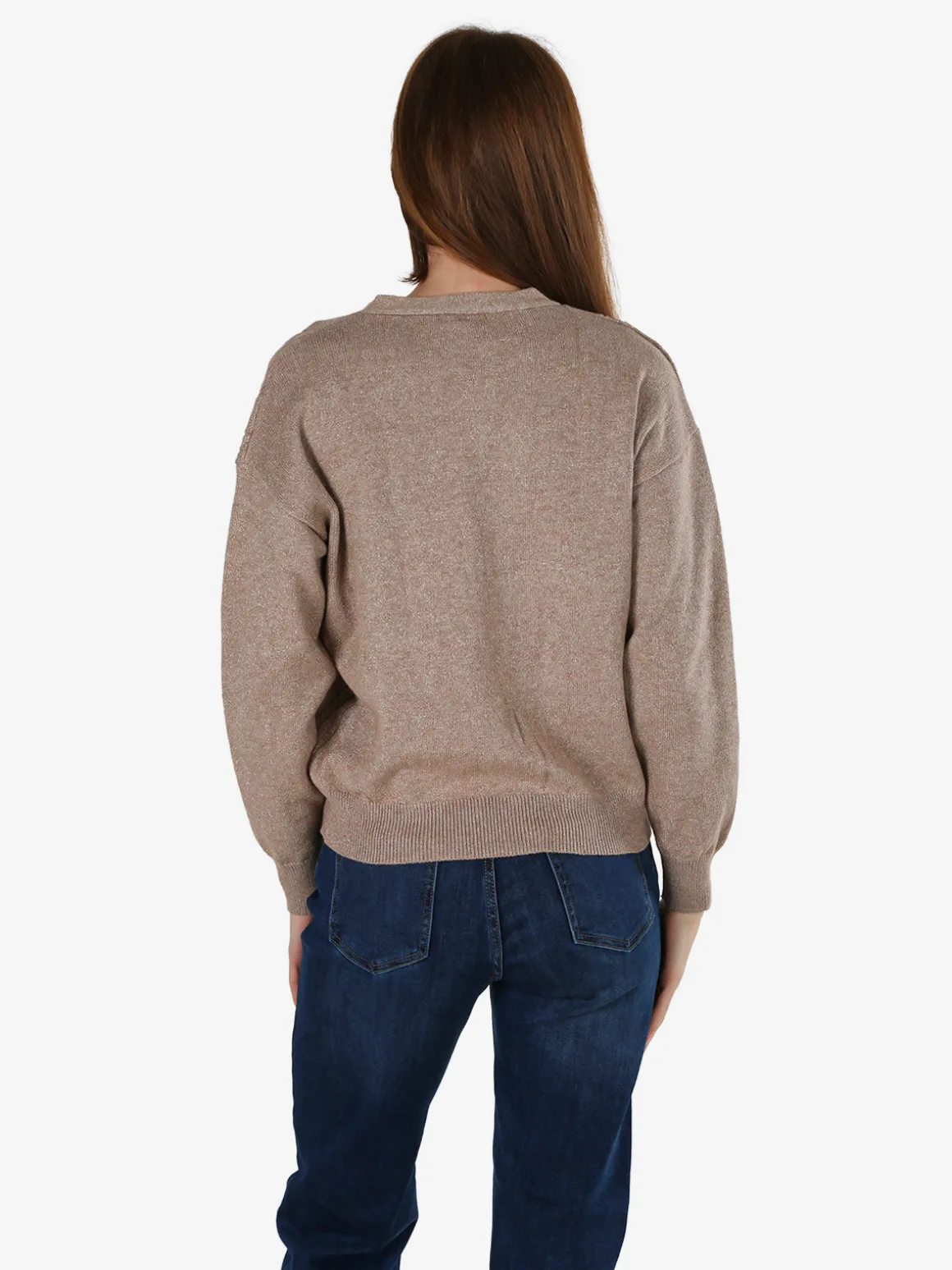 Nova Cardigan donna a trama intrecciata - sabbia