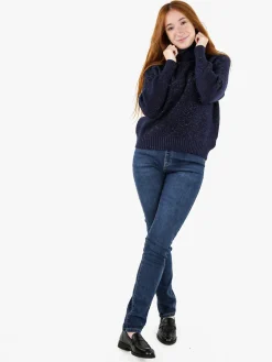 Nova Maglione dolcevita da donna - blu scuro