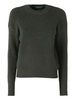 Nova Maglione girocollo da donna lurex - verde scuro