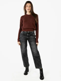 Nova Maglione girocollo da donna lurex - moro
