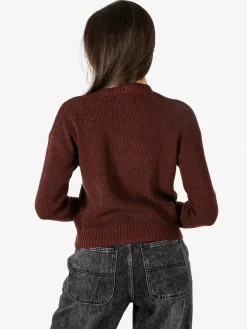 Nova Maglione girocollo da donna lurex - moro
