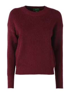 Nova Maglione girocollo da donna lurex - bordeaux