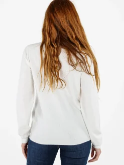 Nova Pullover dolcevita donna con paillettes - bianco