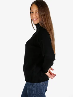 Nova Pullover donna con collo alto - nero