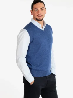 Occhi&Belli Gilet in maglia da uomo in misto cachemire