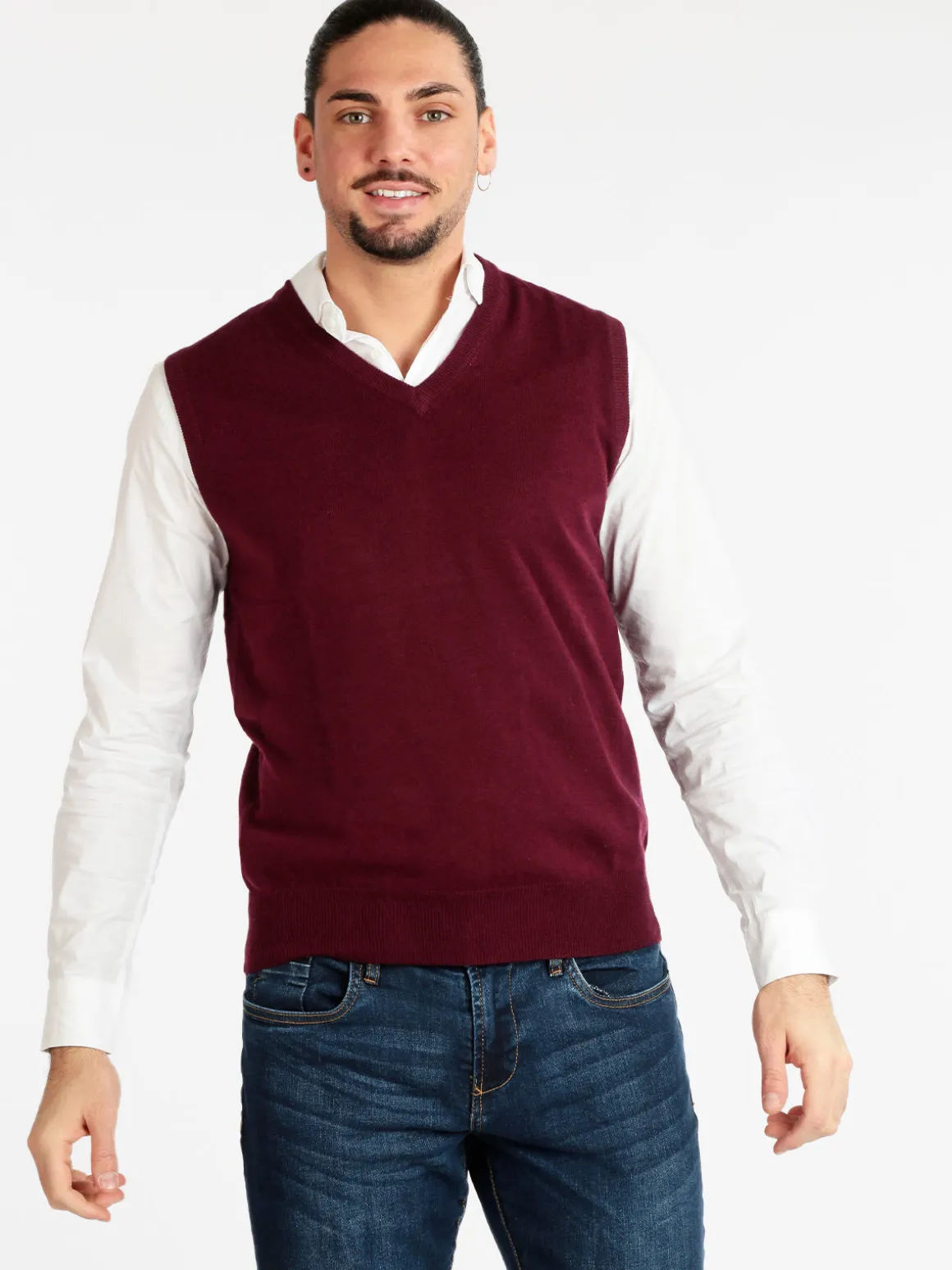 Occhi&Belli Gilet in maglia da uomo in misto cachemire