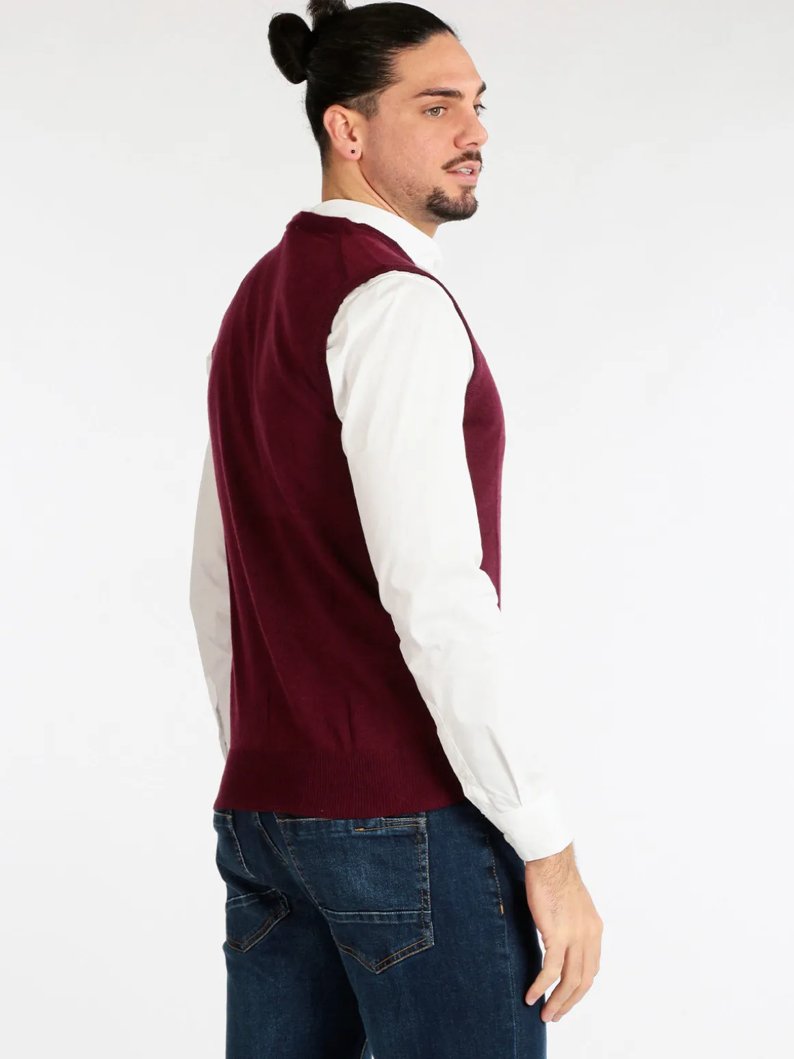 Occhi&Belli Gilet in maglia da uomo in misto cachemire