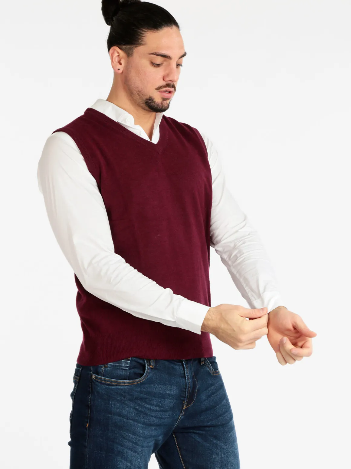 Occhi&Belli Gilet in maglia da uomo in misto cachemire