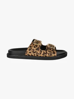 Olivia Ciabatte donna animalier con doppia fibbia - multicolore