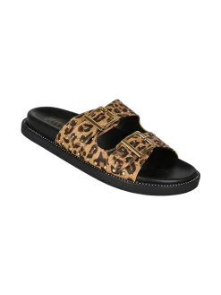Olivia Ciabatte donna animalier con doppia fibbia - multicolore