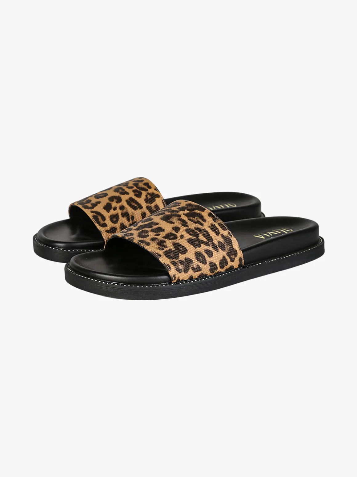 Olivia Ciabatte donna con fascia larga animalier - multicolore