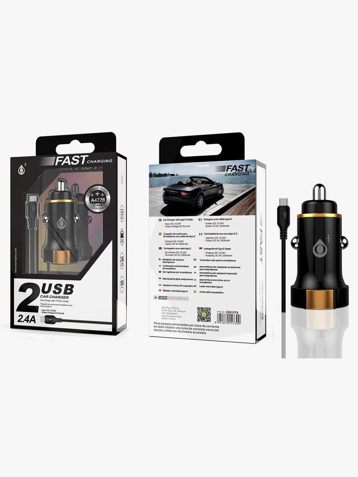 Oneplus Caricabatterie da auto con cavo C C