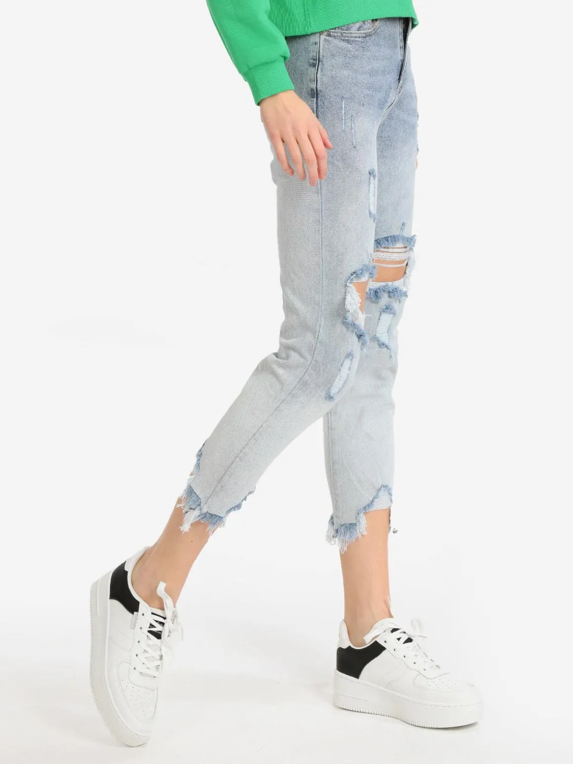 Only Jeans donna mom con strappi