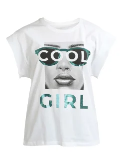 Ootd T-shirt donna oversize con stampa