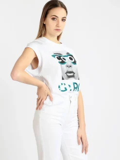 Ootd T-shirt donna oversize con stampa