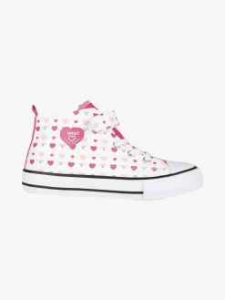 Original Marines Sneakers alte da bambina con cuori e strappo