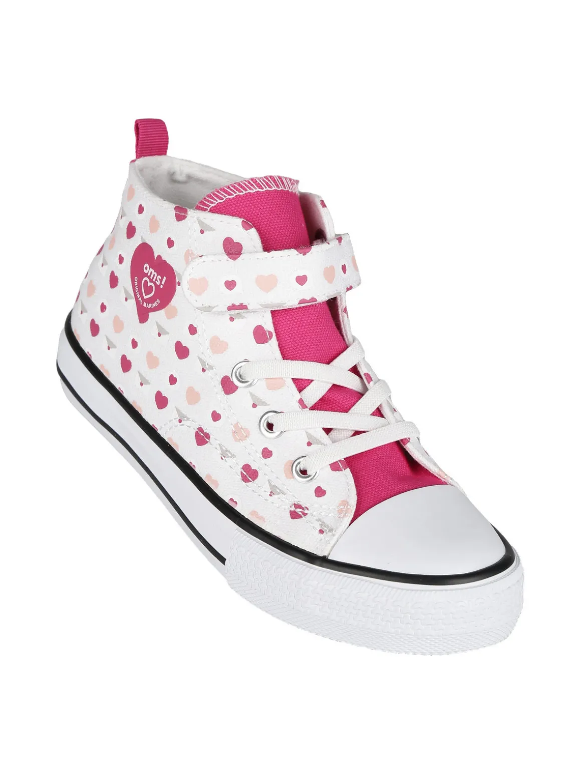 Original Marines Sneakers alte da bambina con cuori e strappo