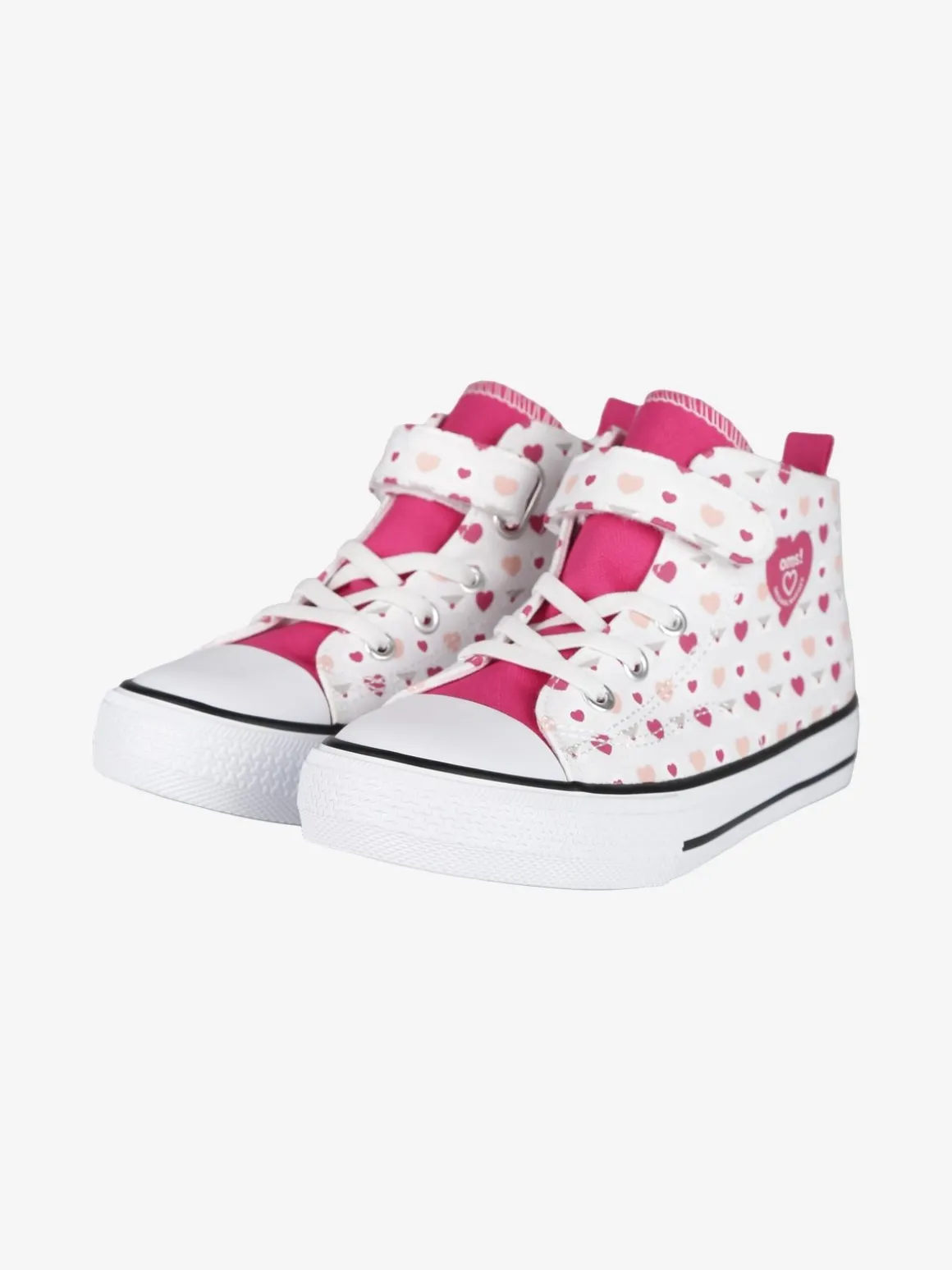 Original Marines Sneakers alte da bambina con cuori e strappo