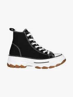 Original Marines Sneakers alte da donna in tela con suola alta