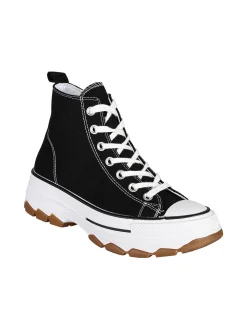 Original Marines Sneakers alte da donna in tela con suola alta