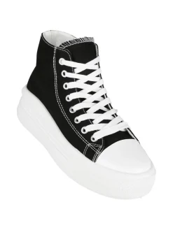 Original Marines Sneakers donna alte in tessuto con platform