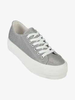 Original Marines Sneakers donna in tela brillantinata con platform