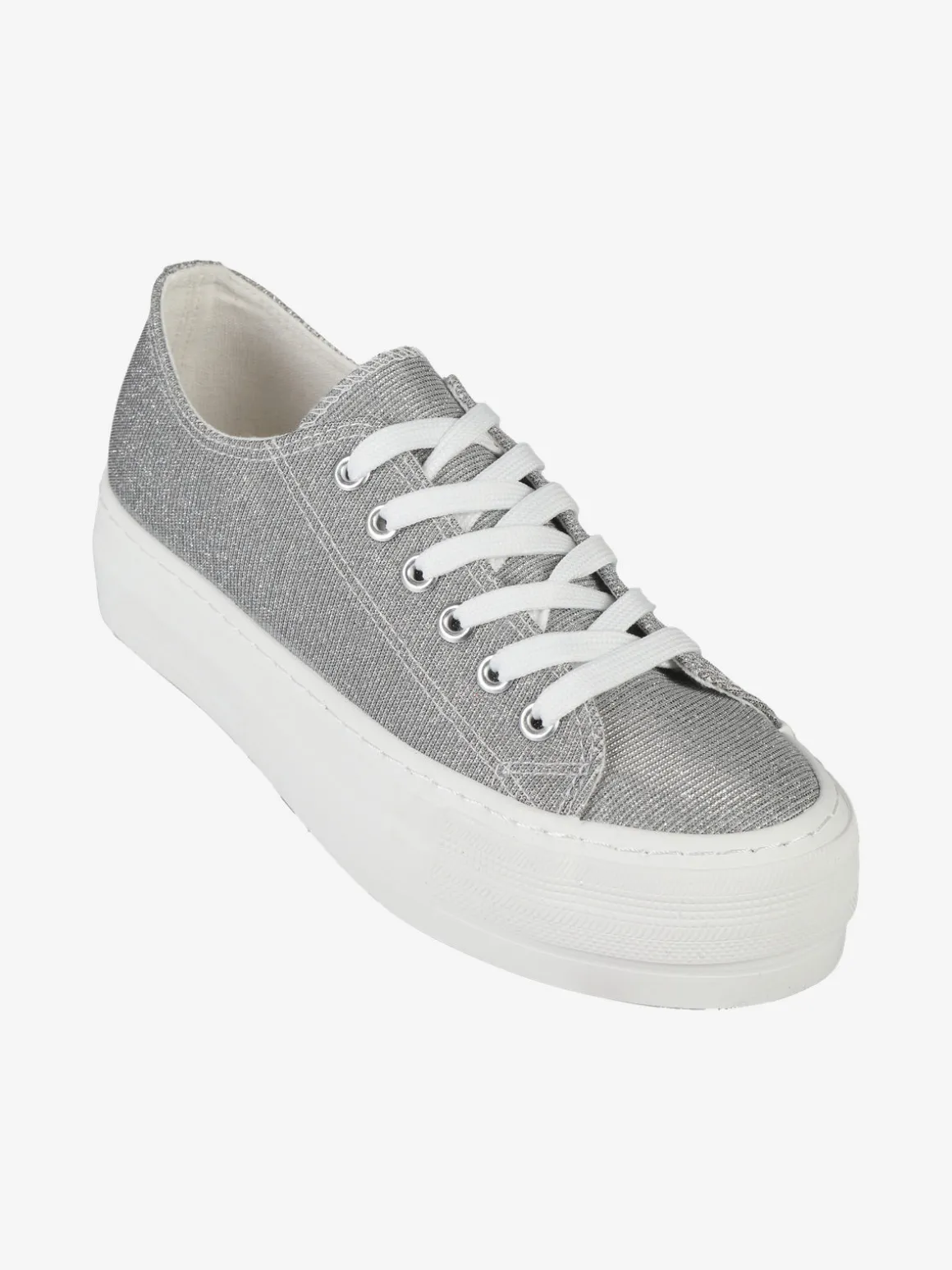 Original Marines Sneakers donna in tela brillantinata con platform